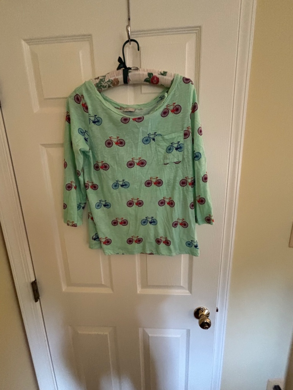 Anthro Top with bikes